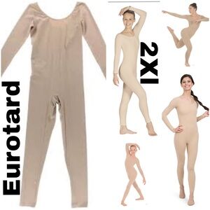 NWT Unitard Nude Plus long sleeved